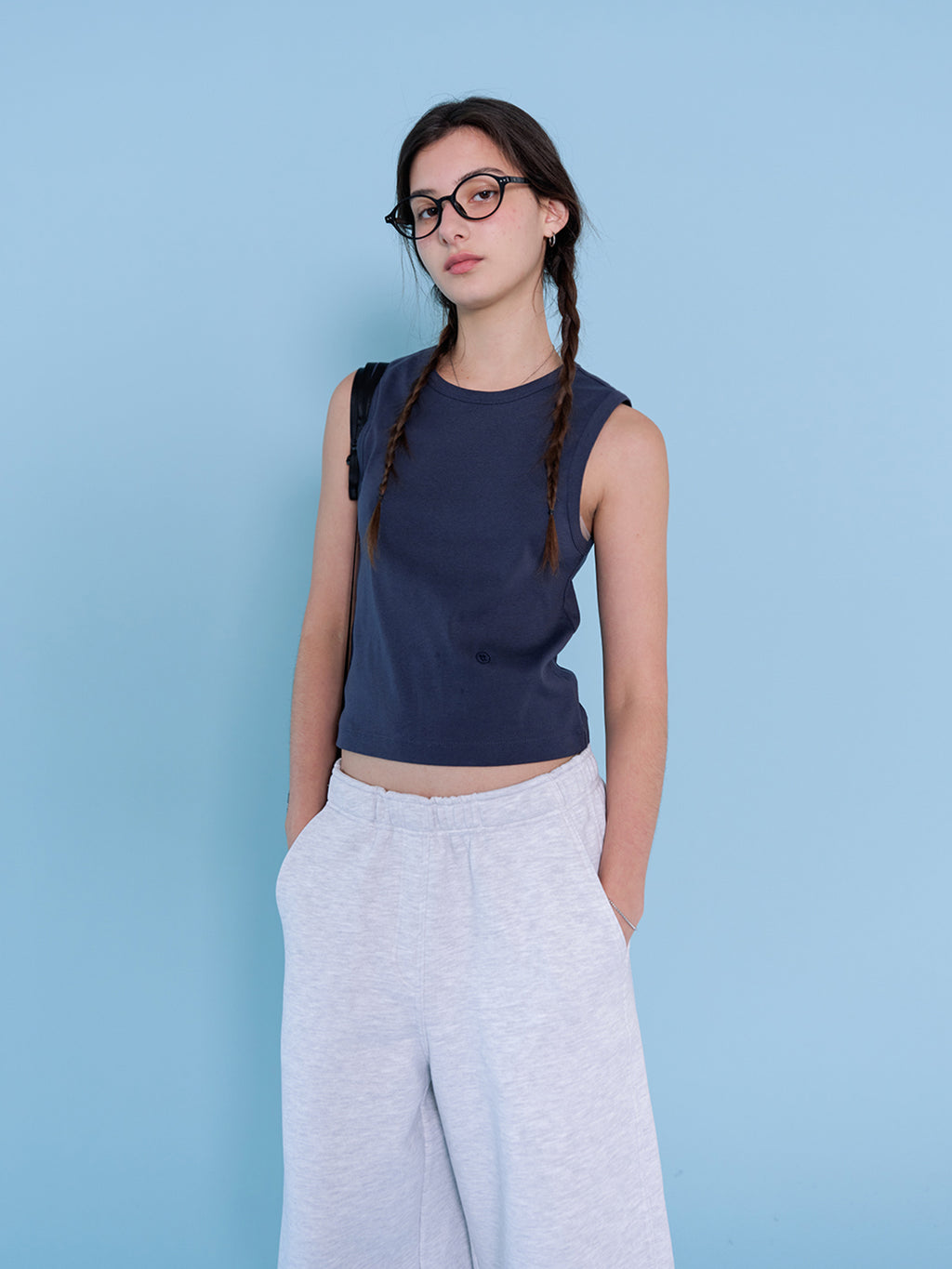 Tekto Zoe round sleeveless_navy