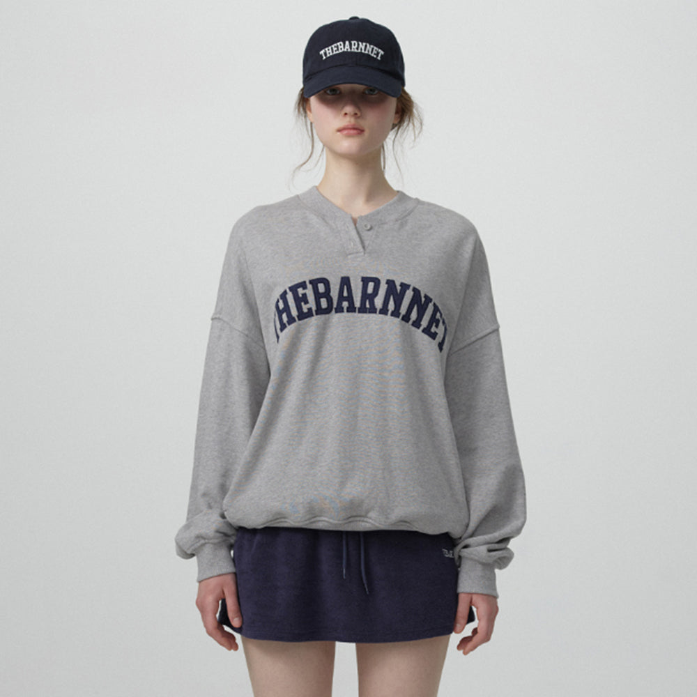 THE BARNNET Rovey Henryneck Sweat Shirt_Grey