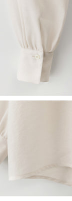EAAH TIE SHIRRING BLOUSE (IVORY)