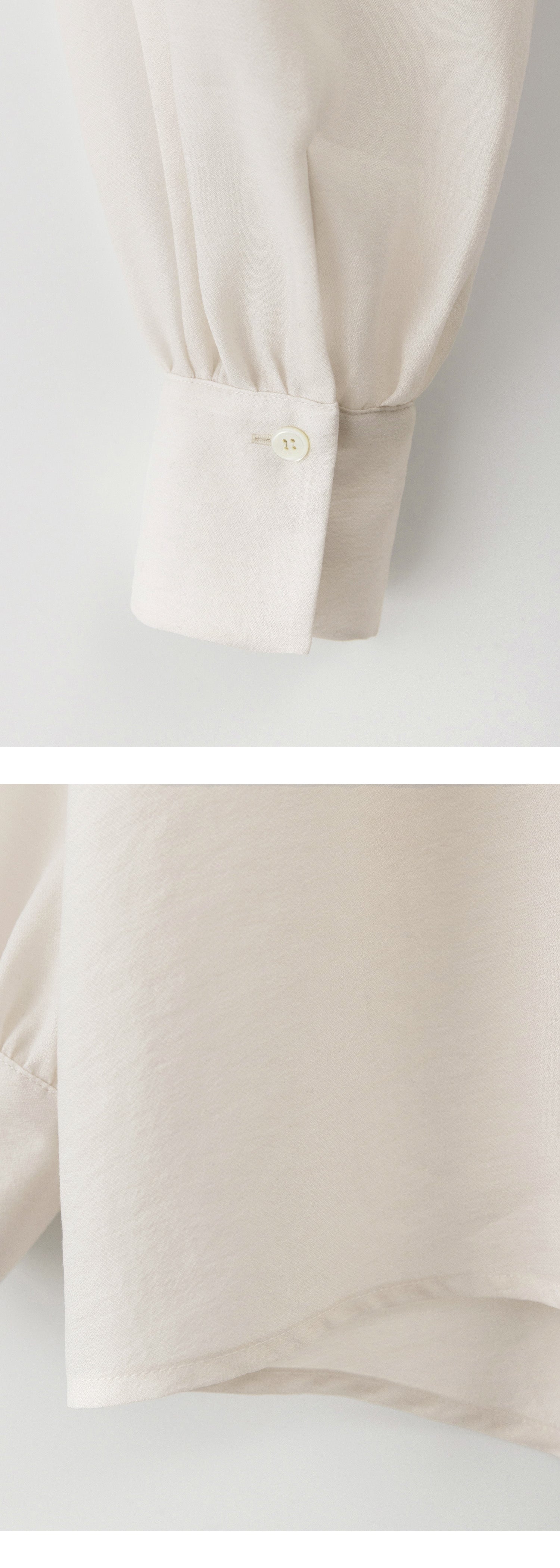 EAAH TIE SHIRRING BLOUSE (IVORY)