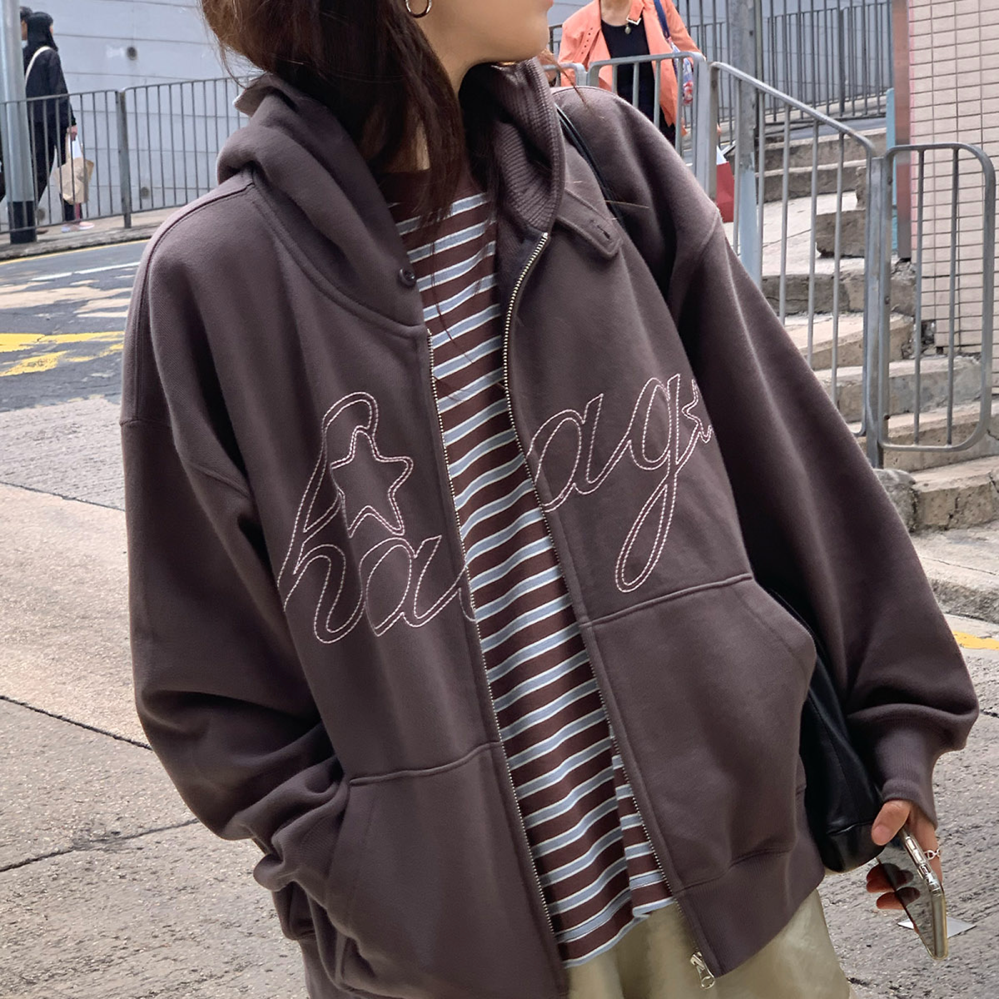 HAAG a maxi t-sh (brown)