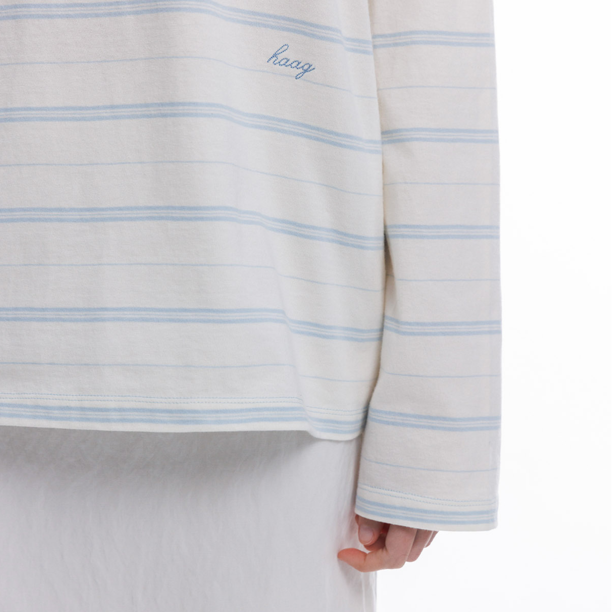 HAAG a soft t-sh (blue stripe)