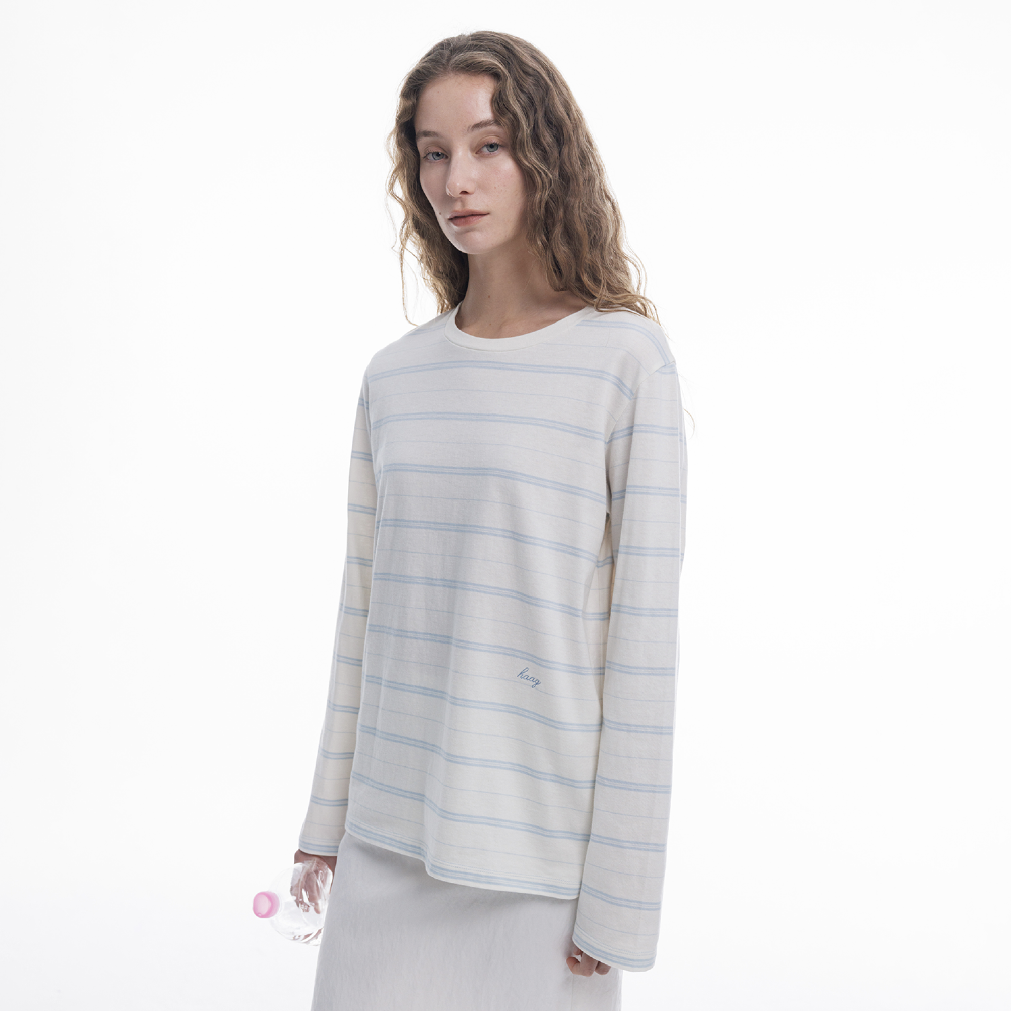 HAAG a soft t-sh (blue stripe)