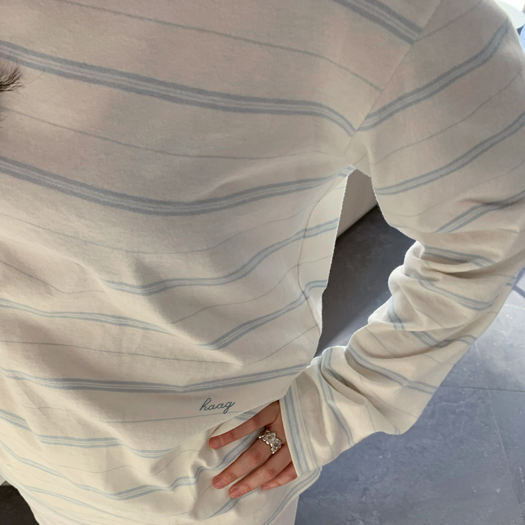 HAAG a soft t-sh (blue stripe)