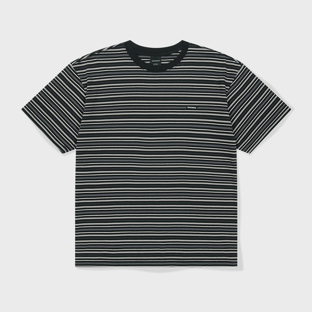 WKNDRS STRIPED T-SHIRT (BLACK)