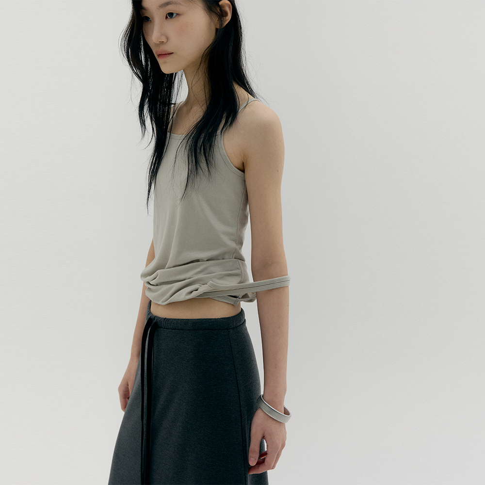 CACELE [2rd REORDER] 3 WAY LAYERED SLEEVELESS, LIGHT GRAY