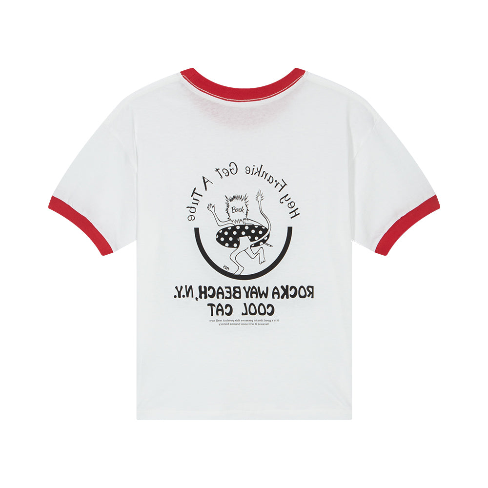 HIGHTIDE FRANKIE Cool Cat Ringer Tee Black