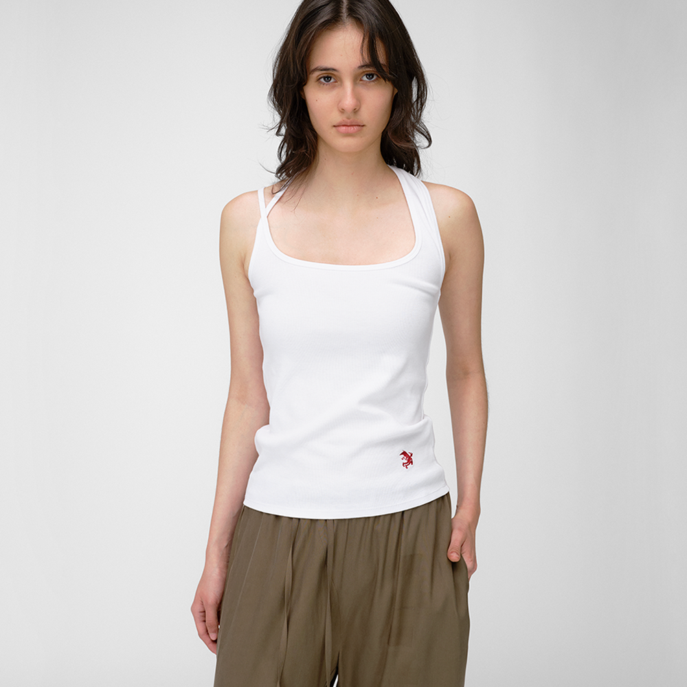 LOADINGROOM DEVIL HALTER TANK [WHITE]