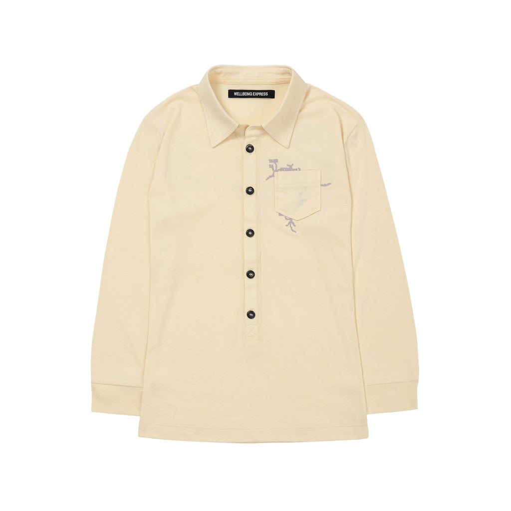 WELLBEING EXPRESS Button up 3/4 Sleeve Ivory