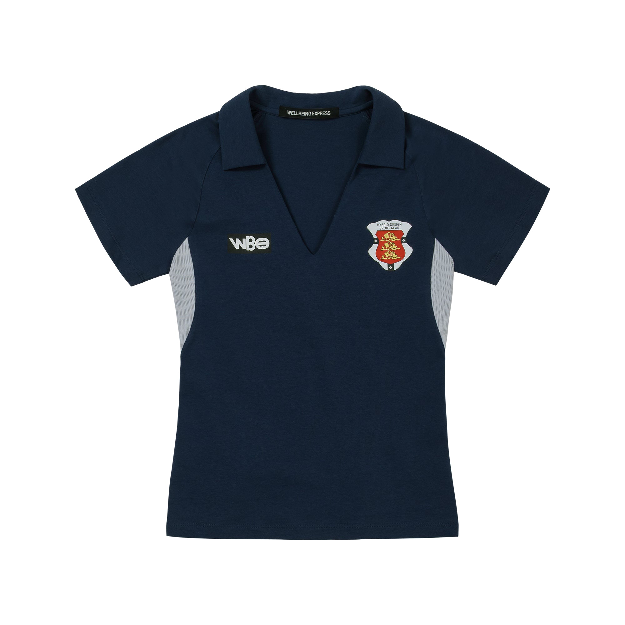 WELLBEING EXPRESS Cotton Football Half Sleeve Navy