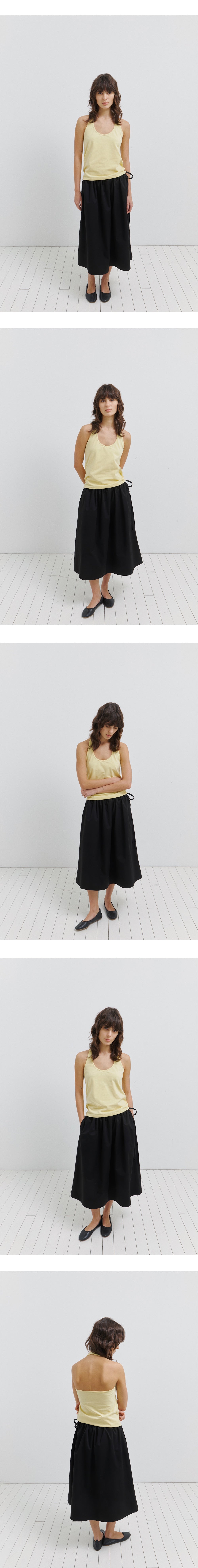 LO61 Boa Halter Top in Pale Yellow