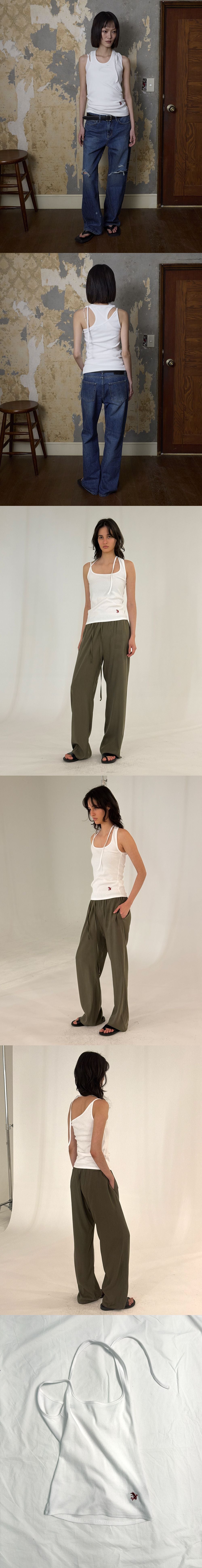 LOADINGROOM DEVIL HALTER TANK [WHITE]