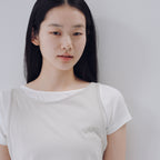 OHESHIO TWO-WAY LAYERED T-SHIRT, IVORY