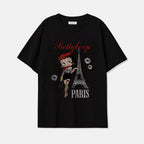 BETTY BOOP Betty Boop in Paris Overfit Short Sleeve T-Shirt_Black