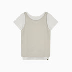OHESHIO TWO-WAY LAYERED T-SHIRT, IVORY
