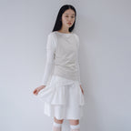 OHESHIO TWO-WAY LAYERED T-SHIRT, IVORY