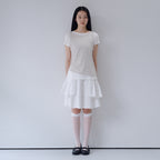 OHESHIO TWO-WAY LAYERED T-SHIRT, IVORY