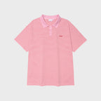 ames worldwide BASIC STRIPE COLLAR TEE PINK