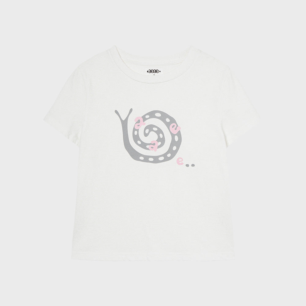 aeae SNAIL T-SHIRTS [WHITE]
