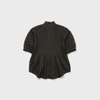 PENFIELD Pin tuck detail check shirt brown_FS2WR22F