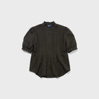 PENFIELD Pin tuck detail check shirt brown_FS2WR22F