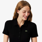 LACOSTE Women's Slim Fit Ribbed Polo Shirt DF5377-56G 031