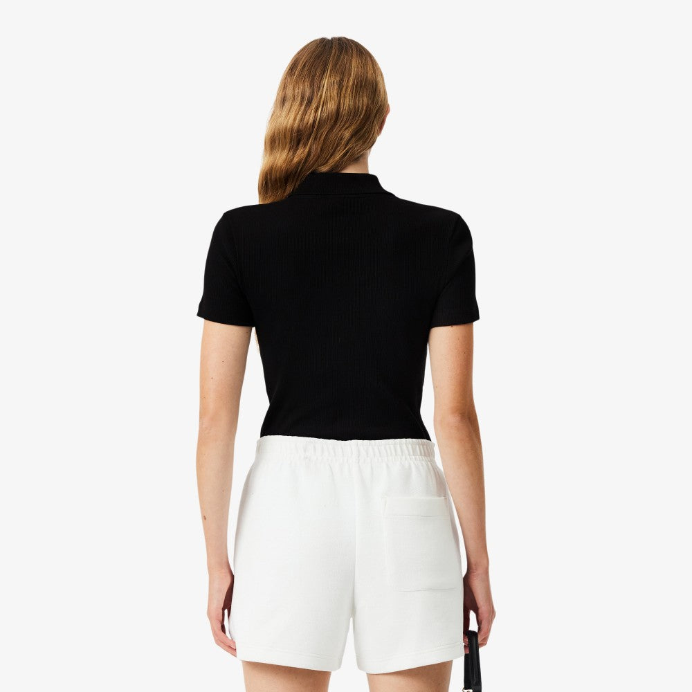 LACOSTE Women's Slim Fit Ribbed Polo Shirt DF5377-56G 031
