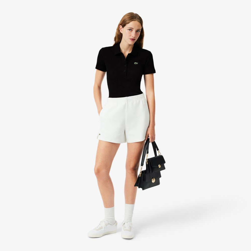 LACOSTE Women's Slim Fit Ribbed Polo Shirt DF5377-56G 031