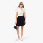 LACOSTE Women's Slim Fit Rib Tissue Polo Shirt DF5377-56G 70V