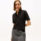 TOMMY HILFIGER WOMEN Regular pique polo t-shirt_black