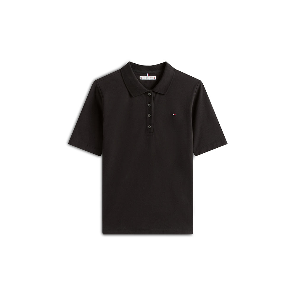 TOMMY HILFIGER WOMEN Regular pique polo t-shirt_black