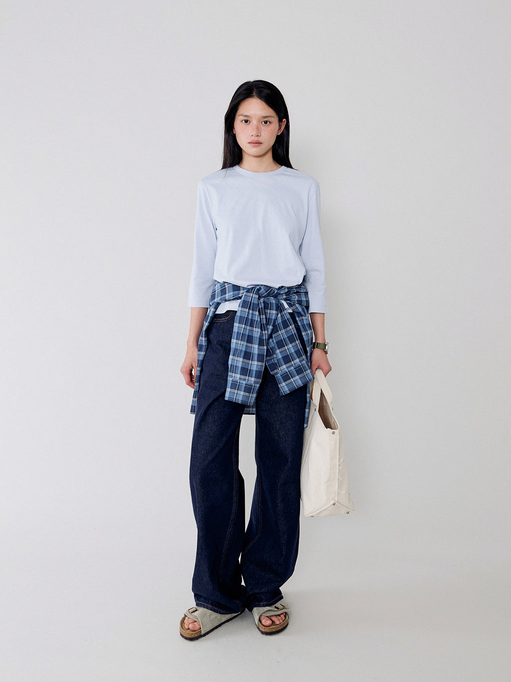 L'EAU Loa cotton t-shirt_sky blue