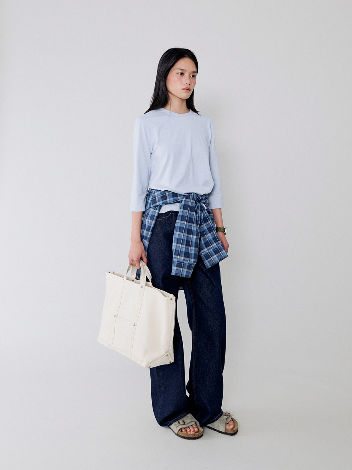 L'EAU Loa cotton t-shirt_sky blue