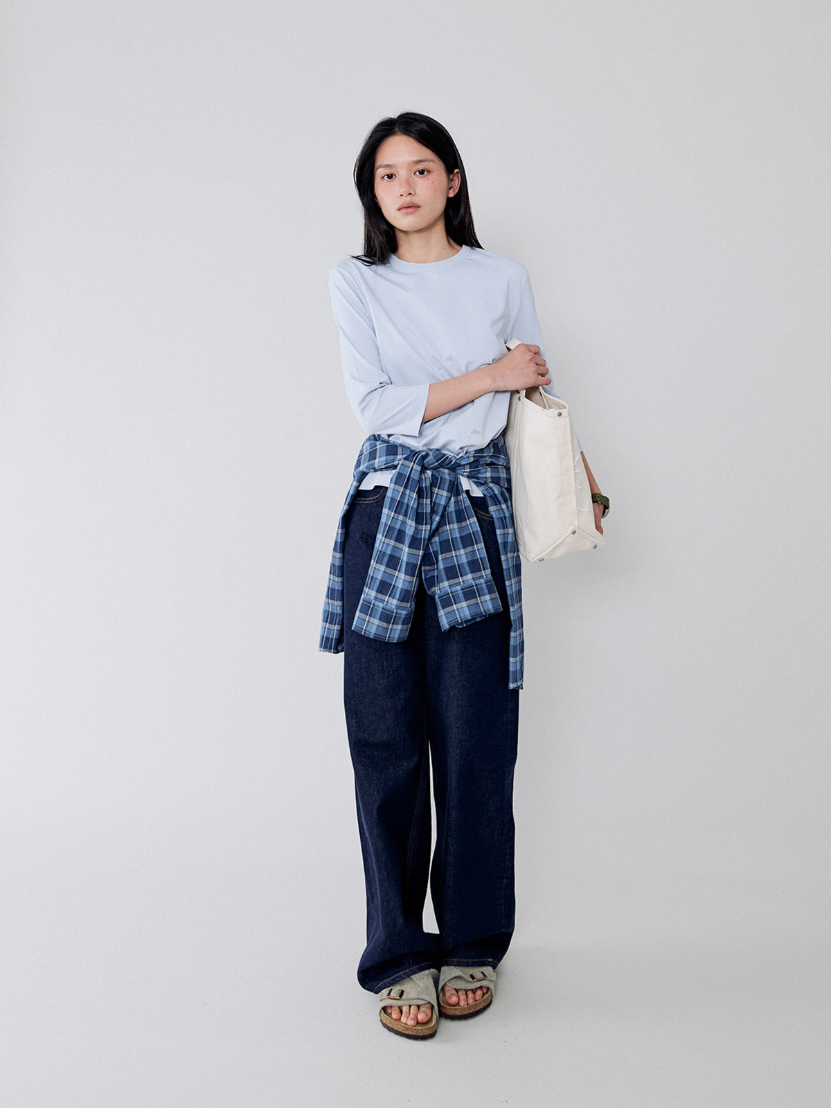 L'EAU Loa cotton t-shirt_sky blue