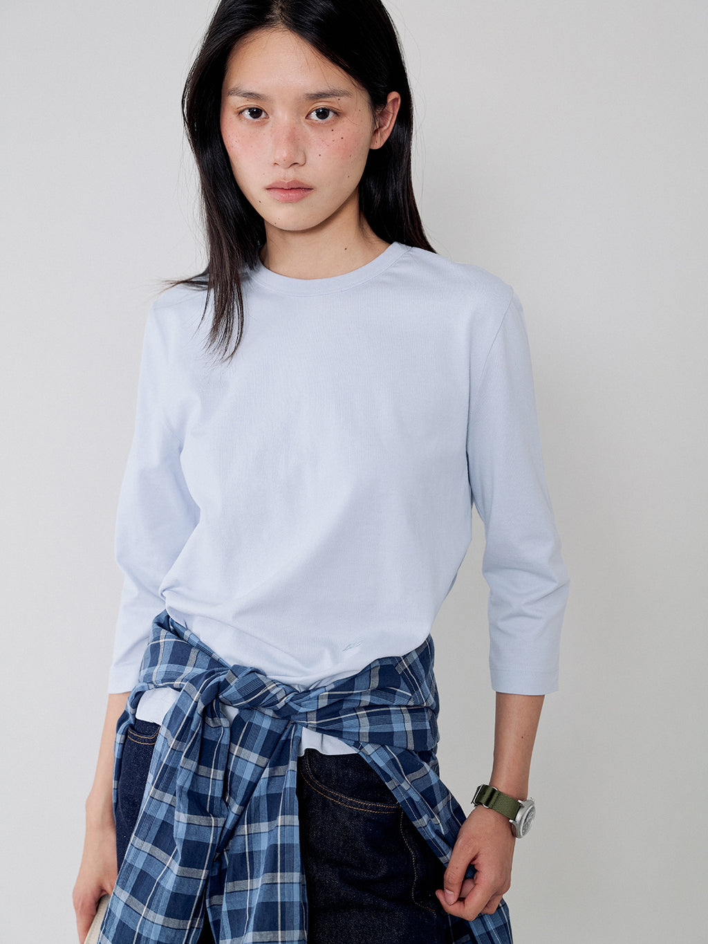 L'EAU Loa cotton t-shirt_sky blue