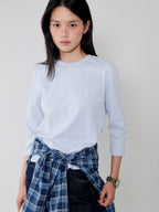 L'EAU Loa cotton t-shirt_sky blue