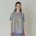 TTUDEMENT TTUDDI FRIENDS T-SHIRT_MELANGE GREY