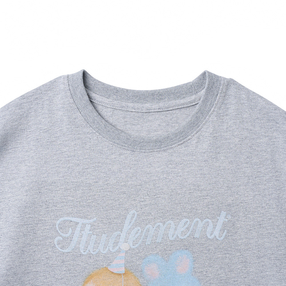 TTUDEMENT TTUDDI FRIENDS T-SHIRT_MELANGE GREY