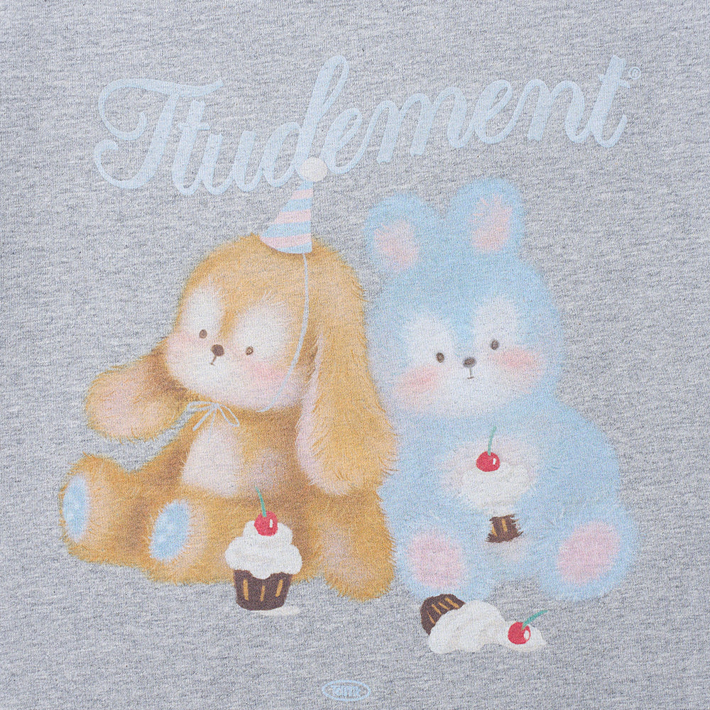 TTUDEMENT TTUDDI FRIENDS T-SHIRT_MELANGE GREY