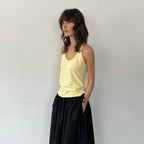 LO61 Boa Halter Top in Pale Yellow
