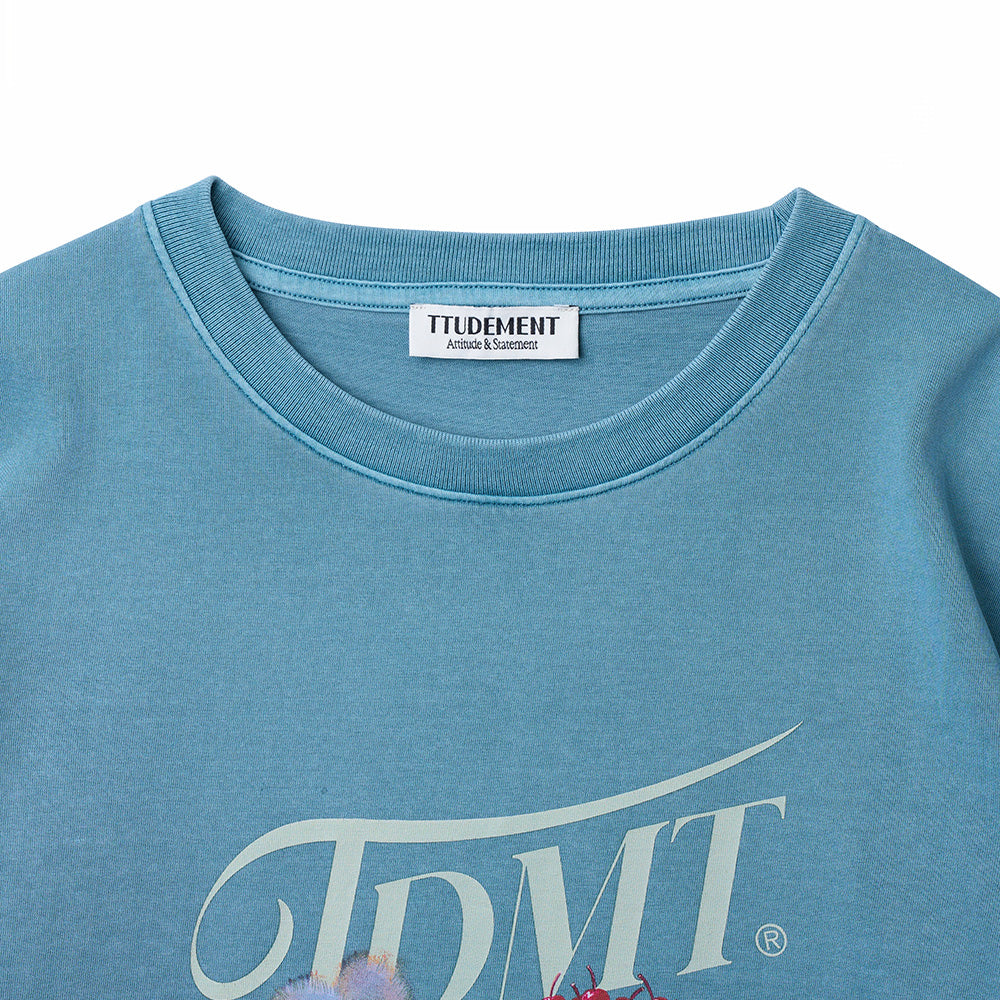 TTUDEMENT CAKE BEAR TEE_BLUE