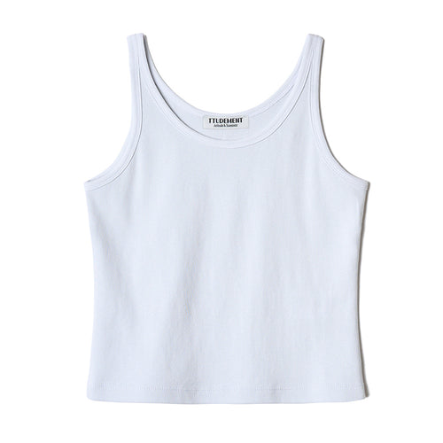 TTUDEMENT 50s EMBROIDERED SLEEVELESS T-SHIRT_LIGHT BLUE