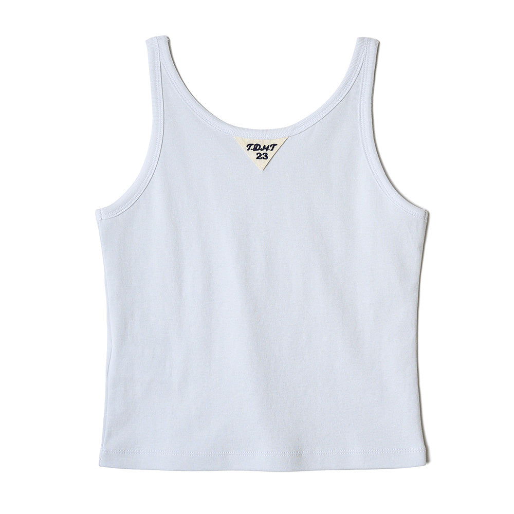 TTUDEMENT 50s EMBROIDERED SLEEVELESS T-SHIRT_LIGHT BLUE