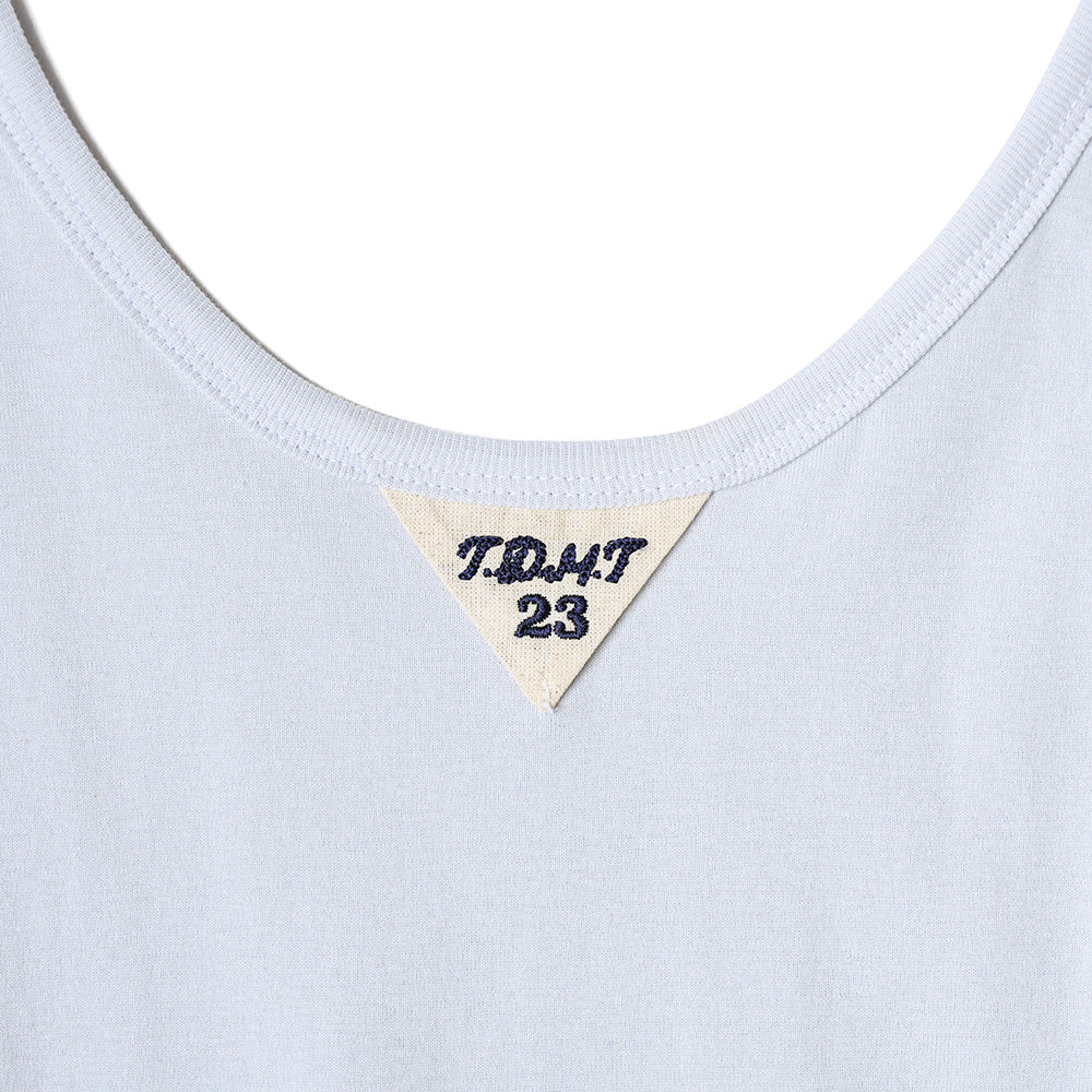 TTUDEMENT 50s EMBROIDERED SLEEVELESS T-SHIRT_LIGHT BLUE