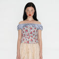 SETSETSET Rosaline puff blouse light blue