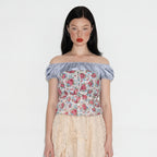 SETSETSET Rosaline puff blouse light blue
