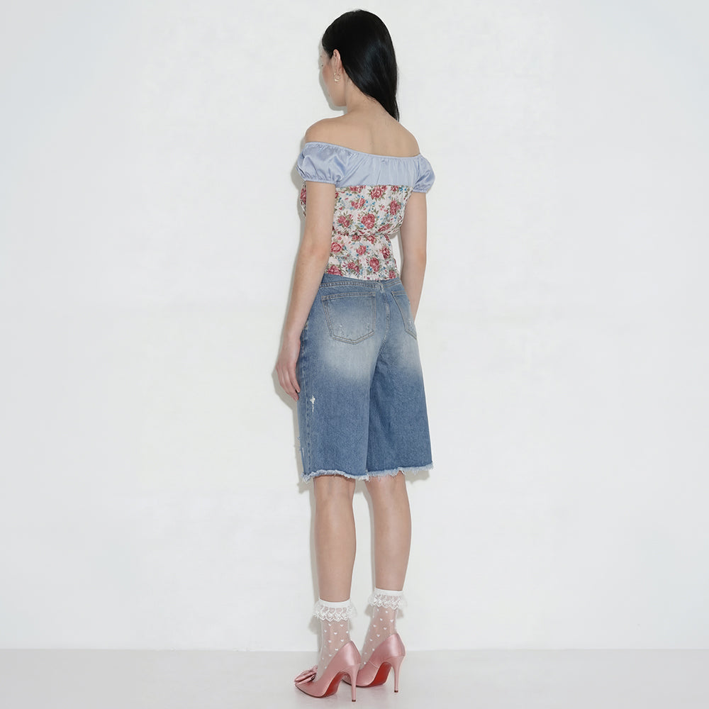 SETSETSET Rosaline puff blouse light blue
