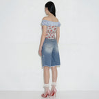 SETSETSET Rosaline puff blouse light blue