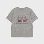 aeae WEB LOGO COLOR DOT T-SHIRTS [MELANGE GREY]