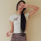 aeae DOT SMALL LETTER TEE [OATMEAL]